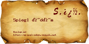 Spiegl Ádám névjegykártya