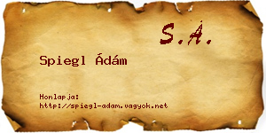 Spiegl Ádám névjegykártya